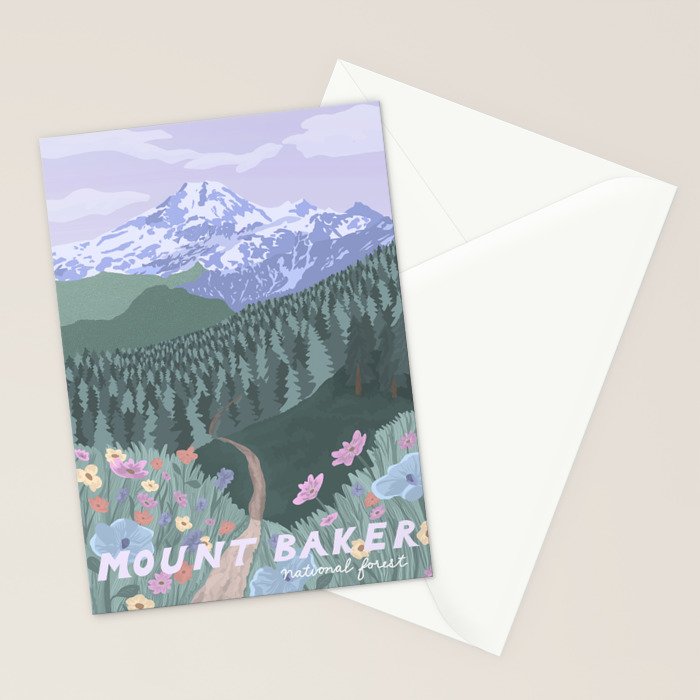 Mount Baker National Forest, Washington State, National Park Stationery Card Gallery Image 2