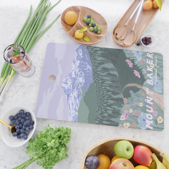 Mount Baker National Forest, Washington State, National Park Cutting Board Gallery Image 2