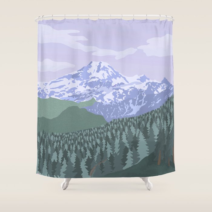Mount Baker National Forest, Washington State, National Park Shower Curtain Gallery Image 1