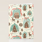 Gingerbread Village Cream Stationery Card Gallery Image 2