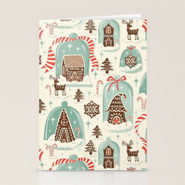Gingerbread Village Cream Stationery Card Gallery Image 2