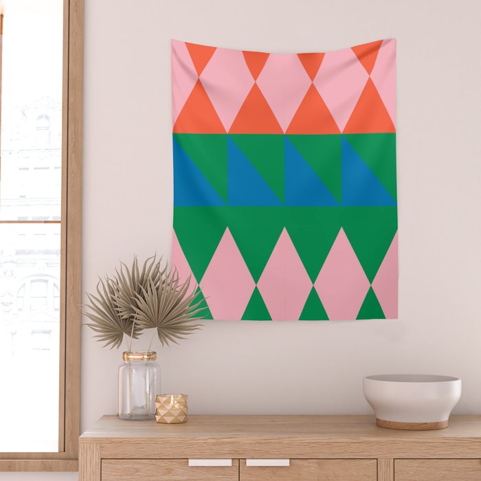 Geometric Shapes 220 Wall Tapestry Gallery Image 2