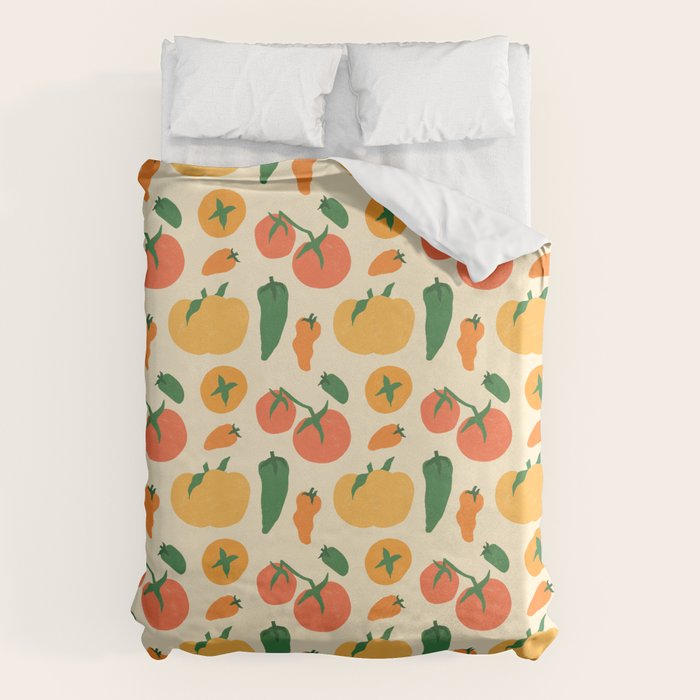 Veggie Love Pattern Duvet Cover Gallery Image 1