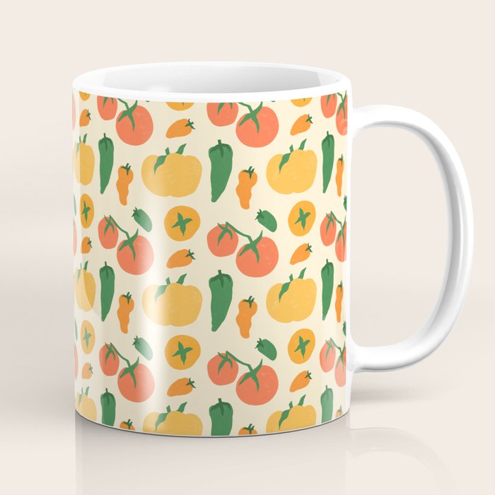 Veggie Love Pattern Coffee Mug Gallery Image 1