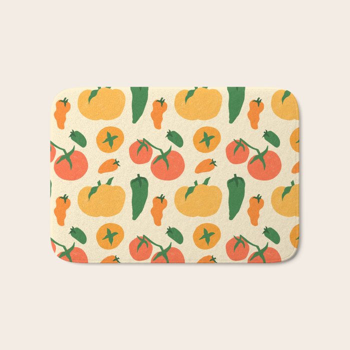 Veggie Love Pattern Bath Mat Gallery Image 1