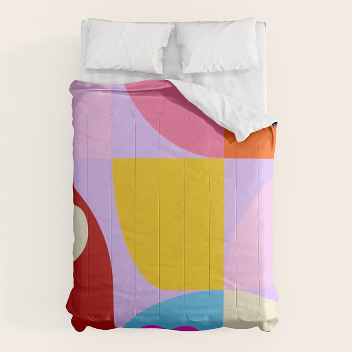 V-day hearts mid century modern Comforter Gallery Image 6