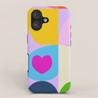 V-day hearts mid century modern iPhone Case Gallery Image 1