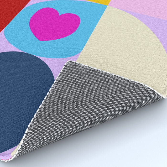 V-day hearts mid century modern Rug Gallery Image 4