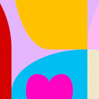 V-day hearts mid century modern Coffee Mug Gallery Image 2