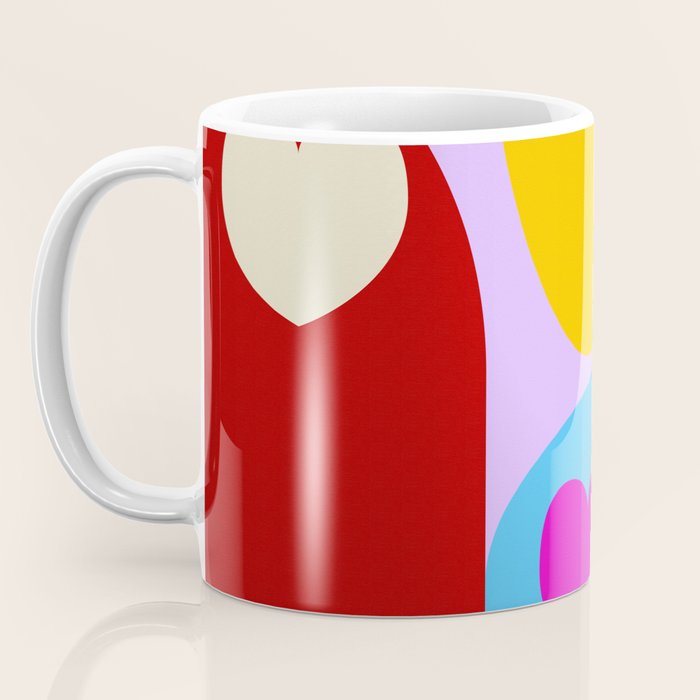 V-day hearts mid century modern Coffee Mug Gallery Image 3