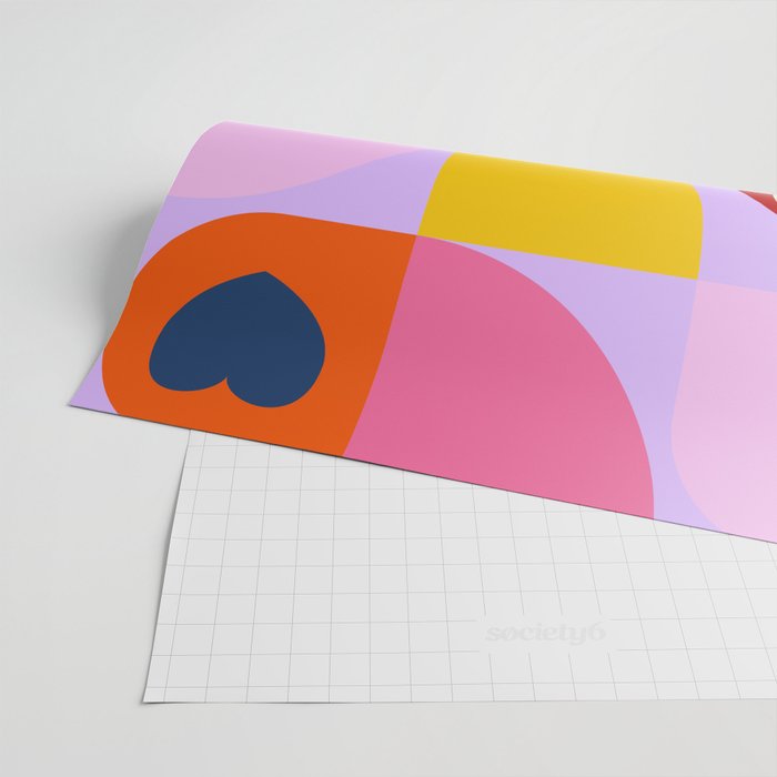 V-day hearts mid century modern Wrapping Paper Gallery Image 2