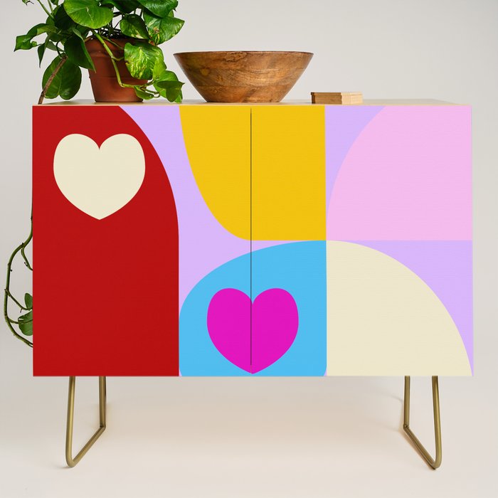 V-day hearts mid century modern Credenza Gallery Image 1