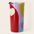 V-day hearts mid century modern Travel Mug Gallery Image 3