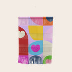 V-day hearts mid century modern Wall Hanging Gallery Image 1