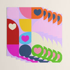 V-day hearts mid century modern Wrapping Paper Gallery Image 3