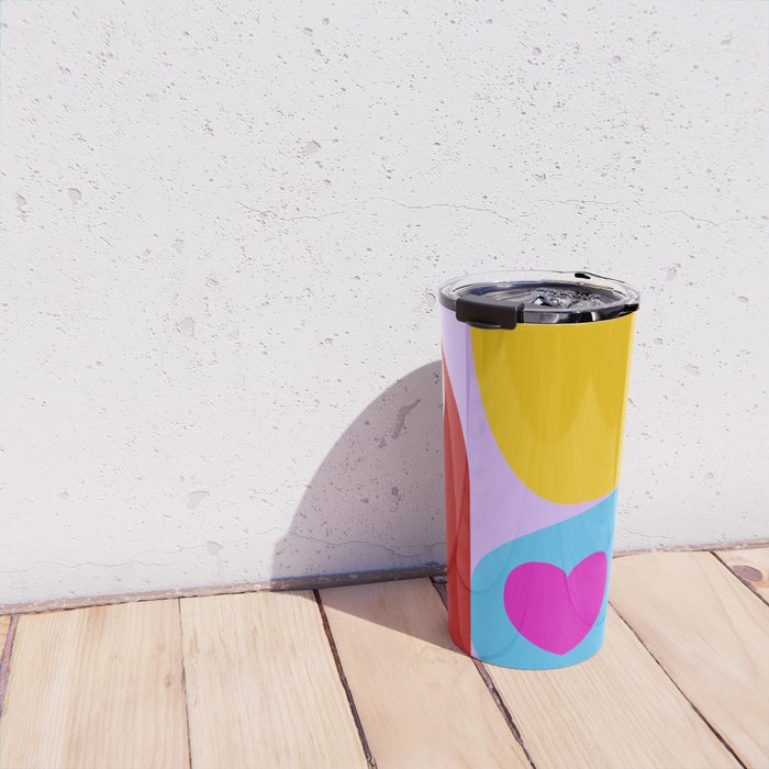 V-day hearts mid century modern Travel Mug Gallery Image 4