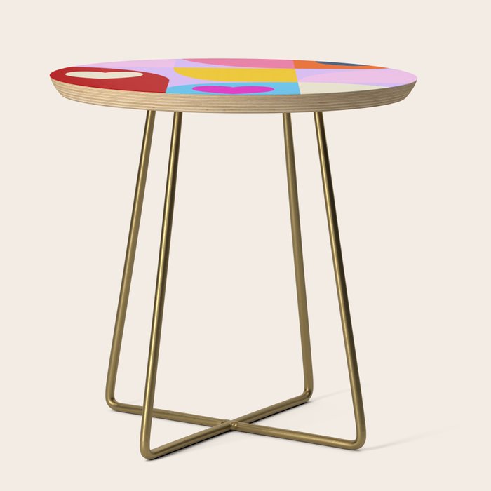 V-day hearts mid century modern Side Table Gallery Image 1