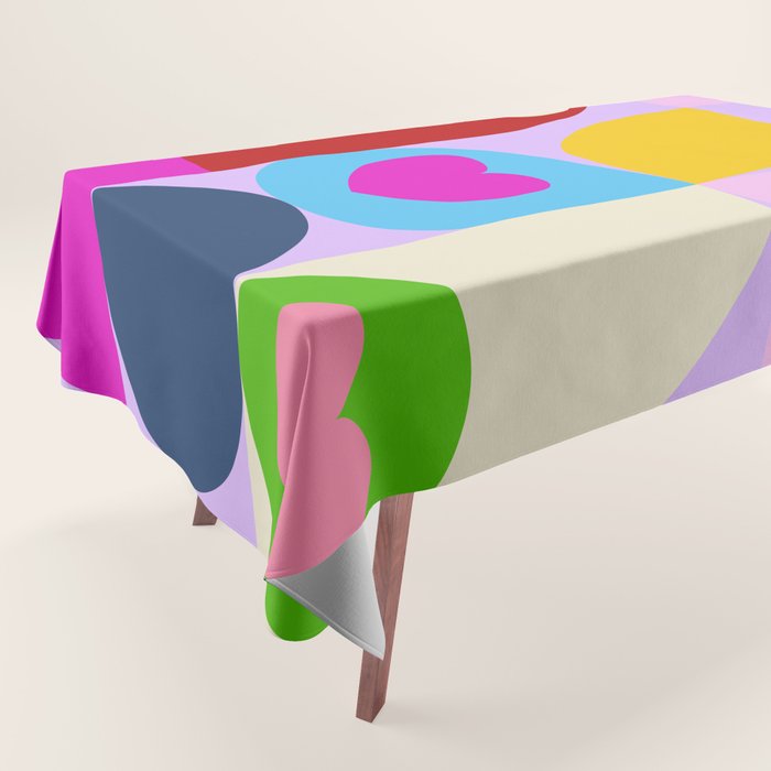 V-day hearts mid century modern Tablecloth Gallery Image 1