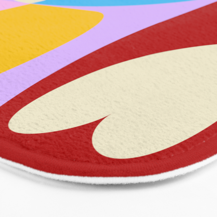 V-day hearts mid century modern Bath Mat Gallery Image 3