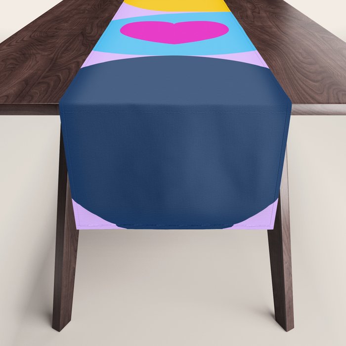 V-day hearts mid century modern Table Runner Gallery Image 1