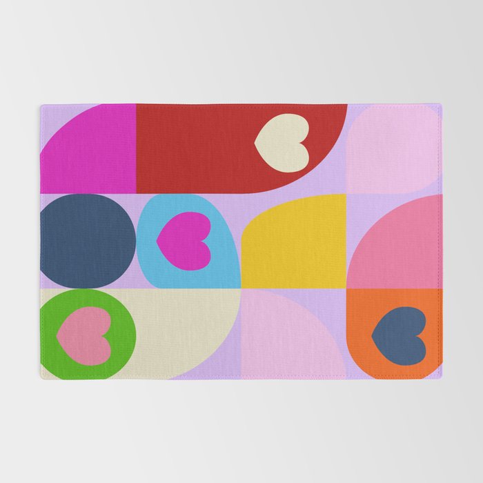 V-day hearts mid century modern Rug Gallery Image 2