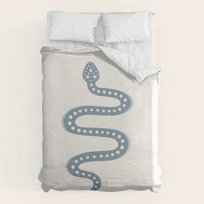 Minimal Snake - Blue Duvet Cover Gallery Image 6