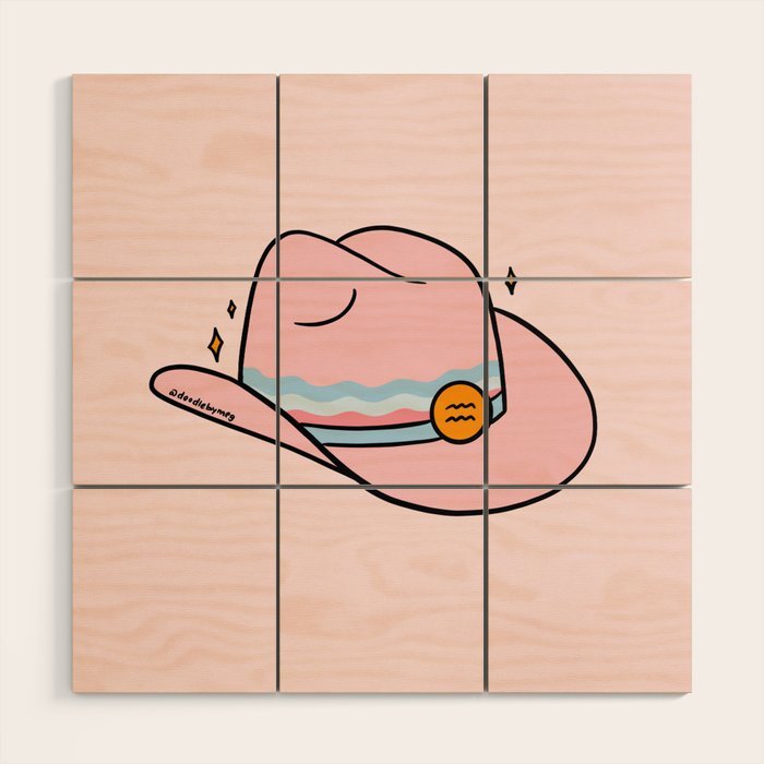 Aquarius Cowboy Hat Wood Wall Art Gallery Image 1