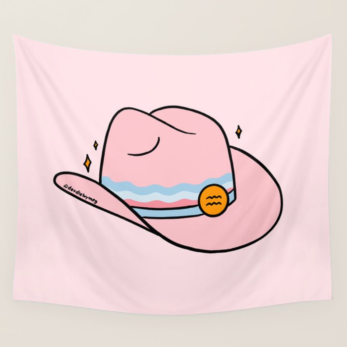 Aquarius Cowboy Hat Wall Tapestry Gallery Image 1