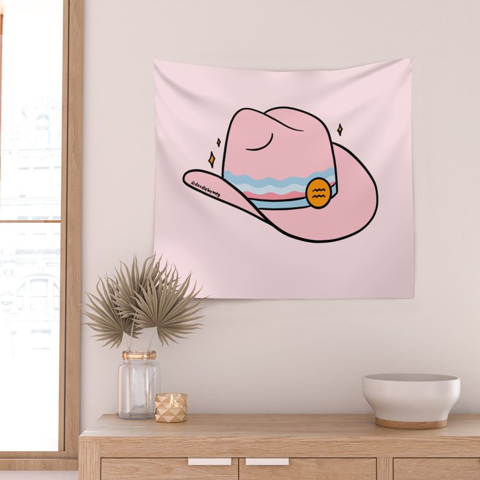 Aquarius Cowboy Hat Wall Tapestry Gallery Image 2
