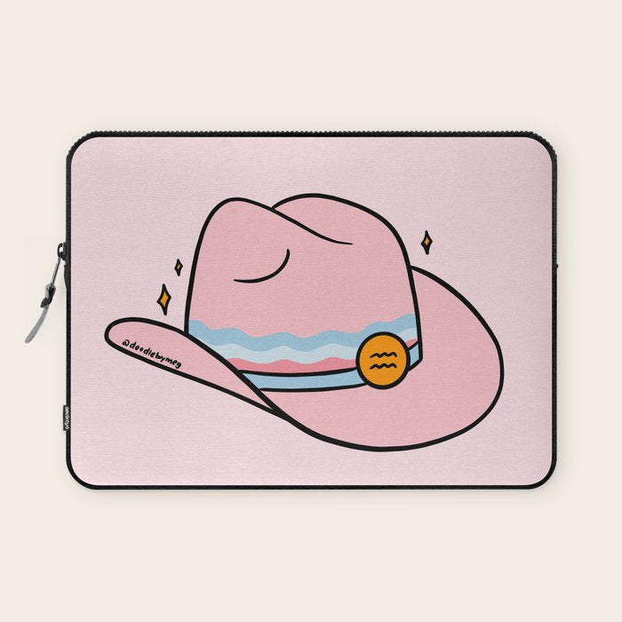 Aquarius Cowboy Hat Laptop Sleeve Gallery Image 1