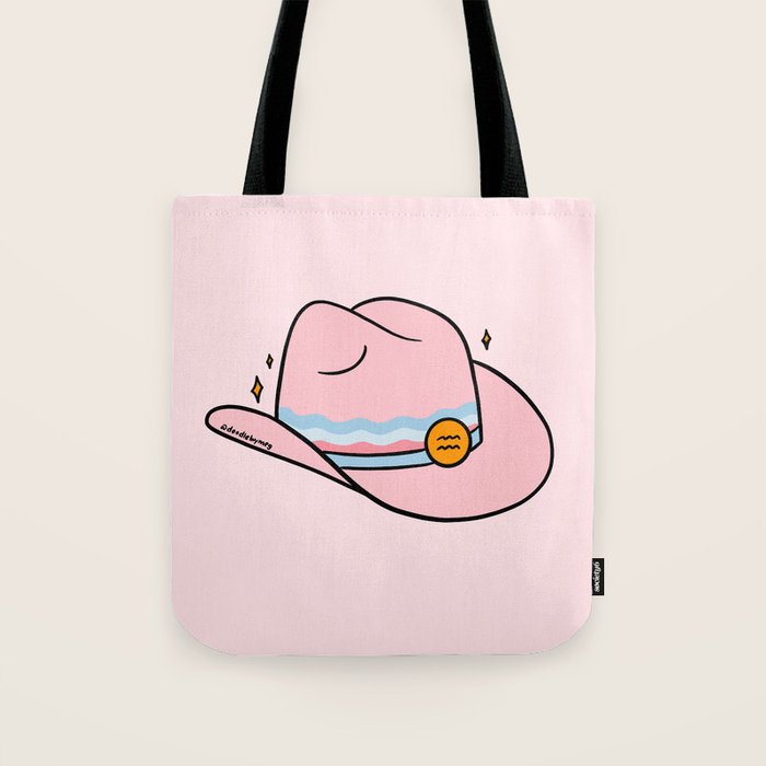 Aquarius Cowboy Hat Tote Bag Gallery Image 1
