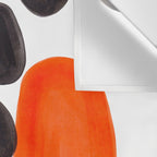 Abstract Mid Century Modern Colorful Minimal Pop Art Yellow Orange Blue Bubbles Ovals Wall Tapestry Gallery Image 3