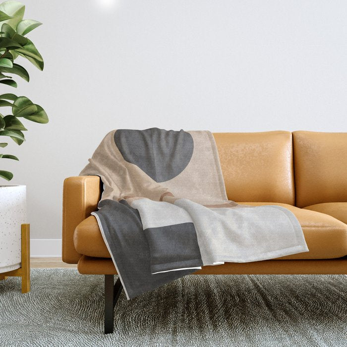 Mid Century Abstract Geometric 8 Throw Blanket Gallery Image 1