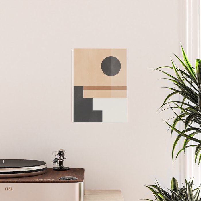 Mid Century Abstract Geometric 8 Poster Gallery Image 2