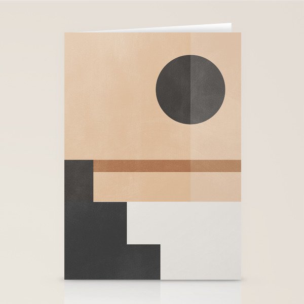 Mid Century Abstract Geometric 8 Stationery Card Gallery Image 2