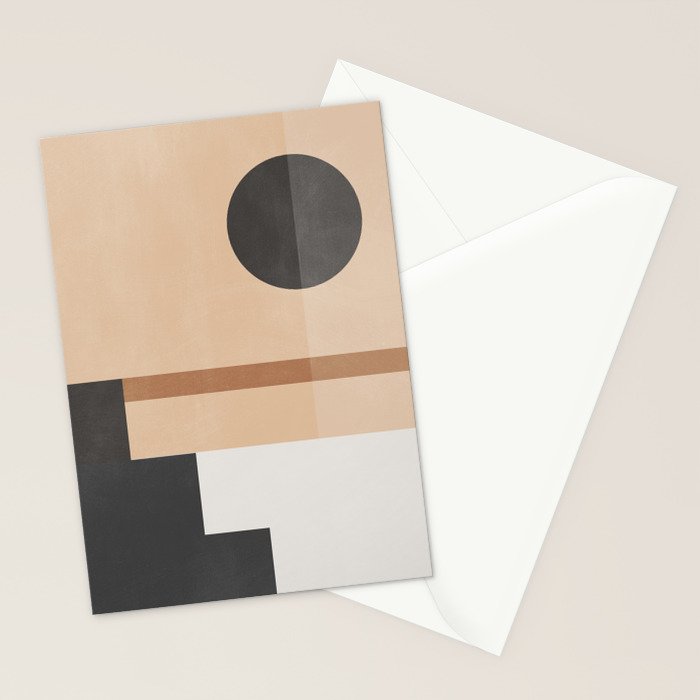 Mid Century Abstract Geometric 8 Stationery Card Gallery Image 2