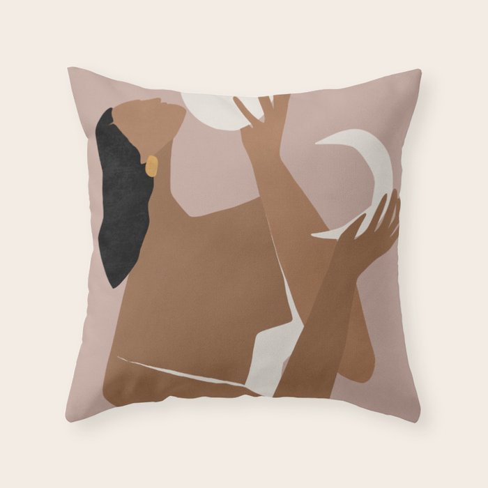 day and night Throw Pillow Gallery Image 1