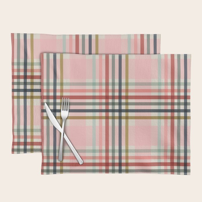 Modern Pastel Grid B Placemat Gallery Image 1