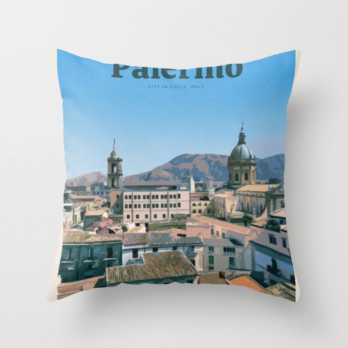 Visit Palermo Throw Pillow Gallery Image 6