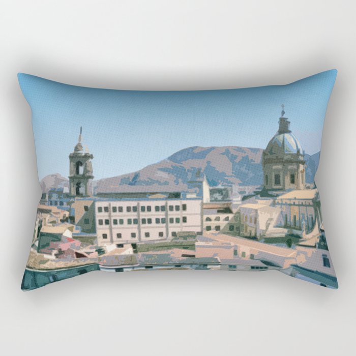 Visit Palermo Rectangular Pillow Gallery Image 2