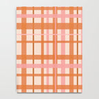 Retro Modern Plaid Pattern Pink Orange Cream Notebook Gallery Image 4