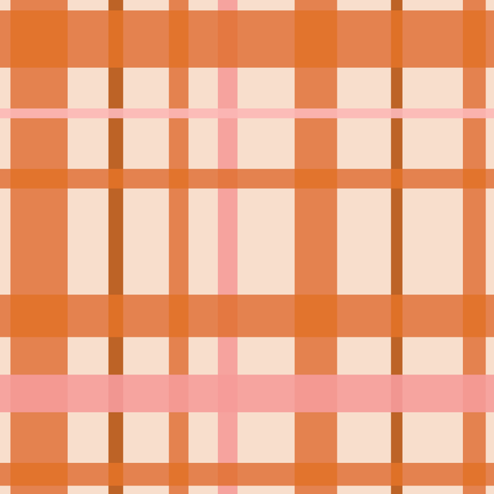 Retro Modern Plaid Pattern Pink Orange Cream Coffee Mug Gallery Image 2