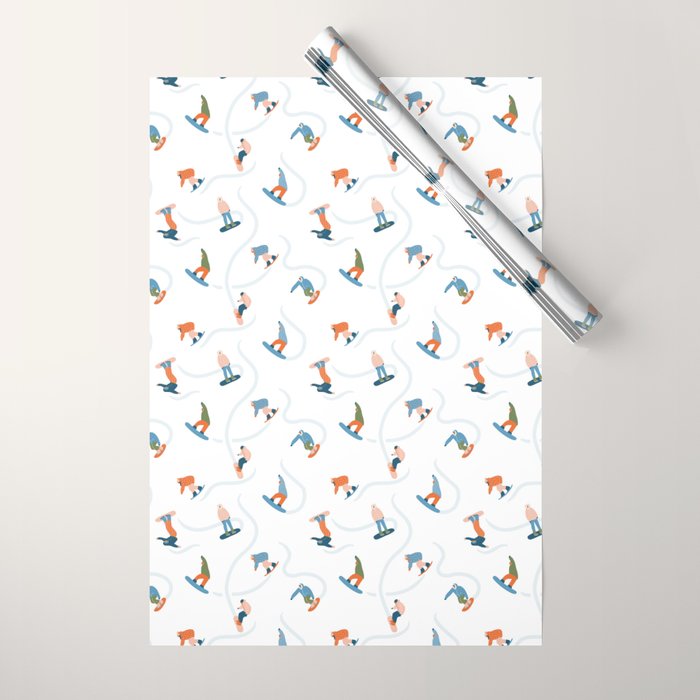 Snowboarding Wrapping Paper Gallery Image 1