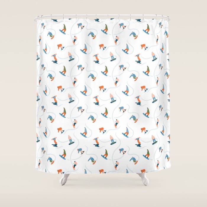 Snowboarding Shower Curtain Gallery Image 1