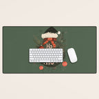 Festive Ho Ho Ho Bauble Green  Desk Mat Gallery Image 1