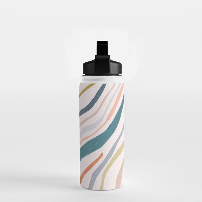 Abstract painting in pastel hues Water Bottle Gallery Image 2
