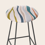 Abstract painting in pastel hues Stool Gallery Image 2