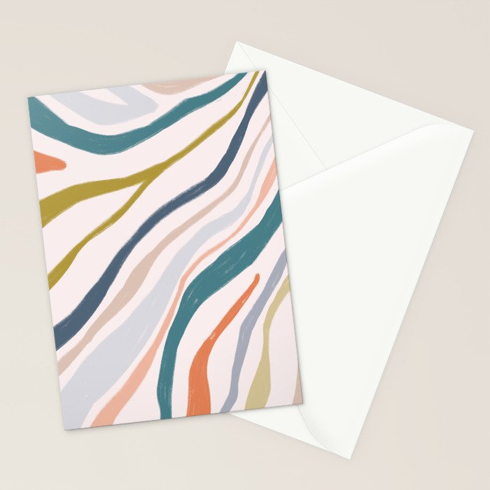 Abstract painting in pastel hues Stationery Card Gallery Image 2