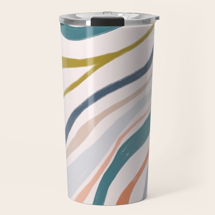Abstract painting in pastel hues Travel Mug Gallery Image 1