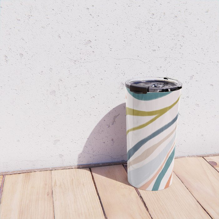 Abstract painting in pastel hues Travel Mug Gallery Image 4